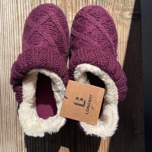 Women’s Warm Yarn Cable Knit Bootie Slippers